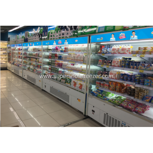 Supermarket multideck open chiller for dairy and beverage